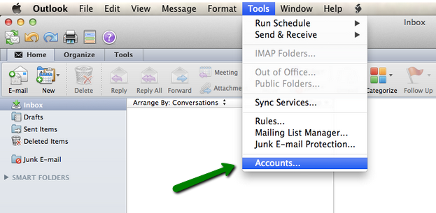 outlook for mac inbox prefix